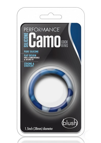 Blush Performance Blue Camouflage Silicone Camo Cock Ring-Sex Toys-Blush-XOXTOYS