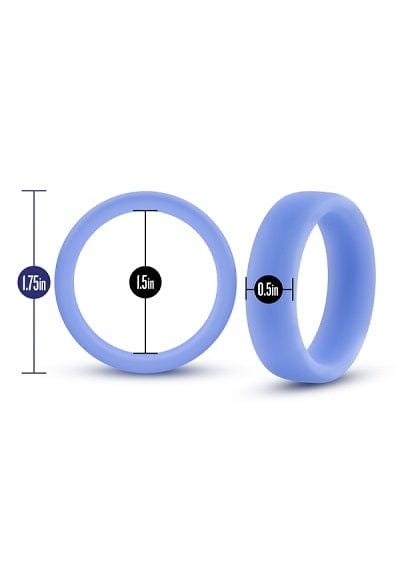 Blush Sex Toys Blush Performance Blue Glow Silicone Glo Cock Ring