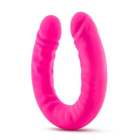 Blush Ruse Hot Pink 18 inch Silicone Slim Double Dong - XOXTOYS