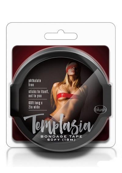 Blush Temptasia Black Bondage Tape 60 Feet-Bondage & Fetish-Blush-XOXTOYS