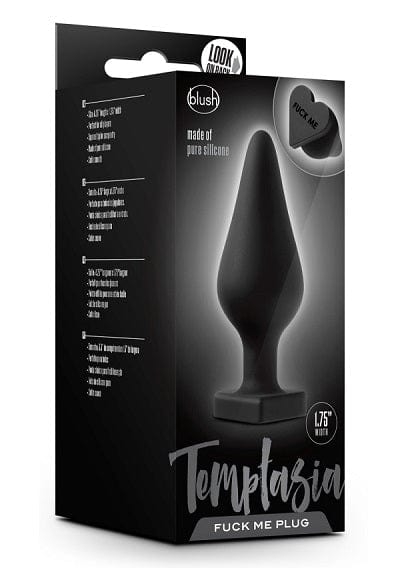 Blush Anal Toys Blush Temptasia Black Fuck Me Butt Plug