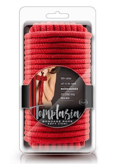 Blush Temptasia Red Bondage Rope 32 Feet-Bondage & Fetish-Blush-XOXTOYS