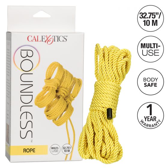 Calexotics Boundless Rope Yellow-Bondage & Fetish-CALEXOTICS-XOXTOYS