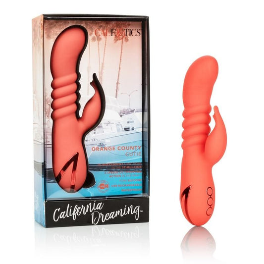 Calexotics California Dreaming Orange County Cutie Thrusting Vibrator - XOXTOYS