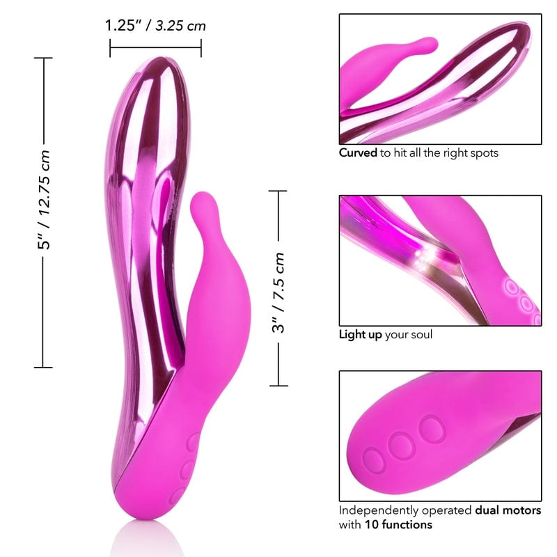 Calexotics DazzLED Radiance Rabbit Vibe Pink - XOXTOYS