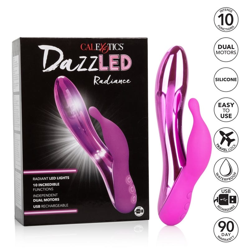 Calexotics DazzLED Radiance Rabbit Vibe Pink - XOXTOYS