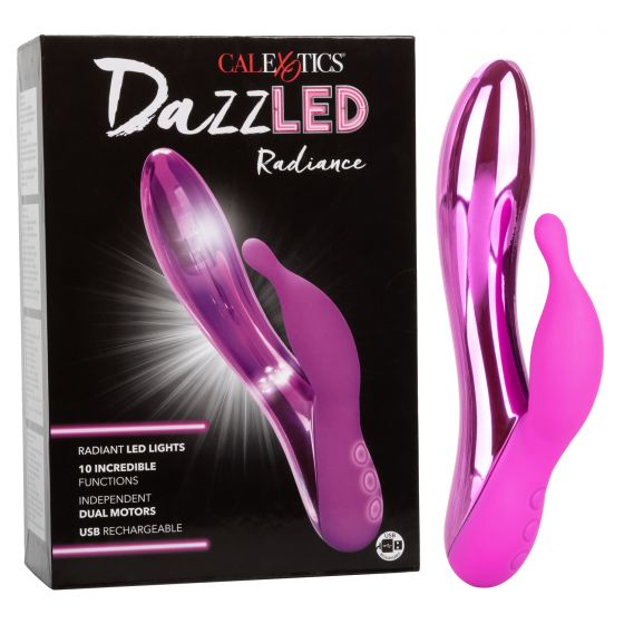 Calexotics DazzLED Radiance Rabbit Vibe Pink-Vibrators-CALEXOTICS-XOXTOYS