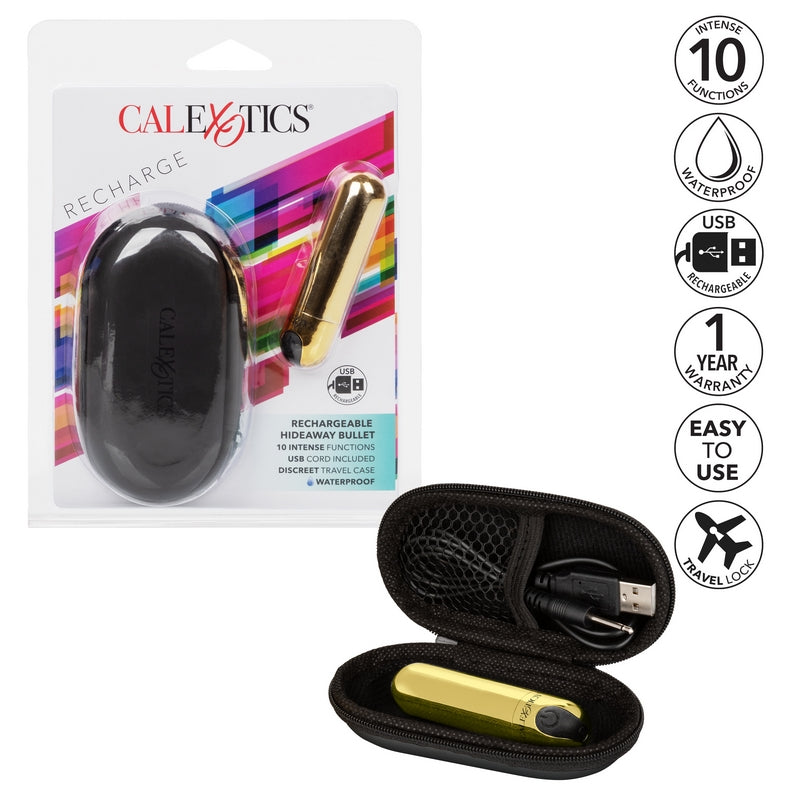 Calexotics Hideaway Bullet Gold-Vibrators-CALEXOTICS-XOXTOYS