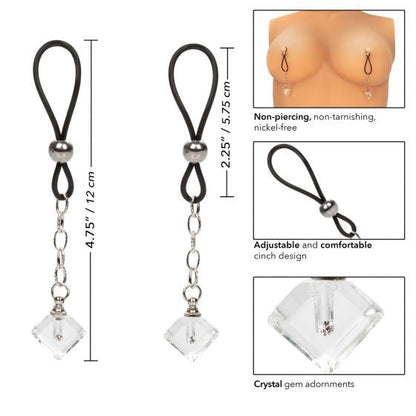 Calexotics Non-Piercing Nipple Jewelry Crystal Teardrop - XOXTOYS