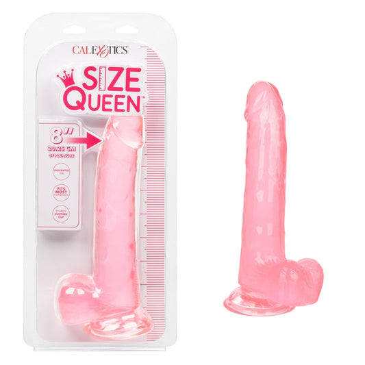 Calexotics Queen 8" Pink Jelly Dildo - XOXTOYS