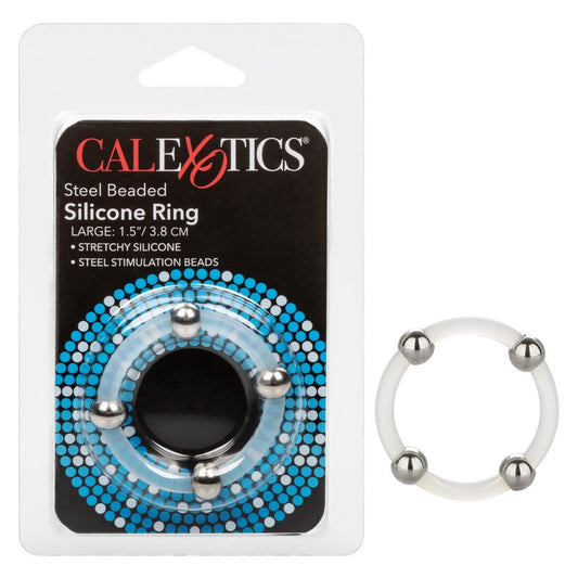 Calexotics Steel Beaded Silicone Ring Large - XOXTOYS