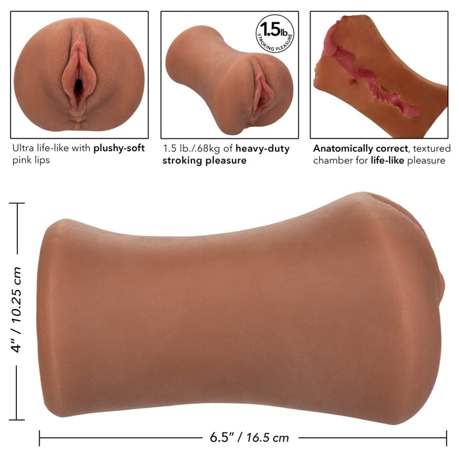 CALEXOTICS Male Masturbators Calexotics Stroke It Juicy Pussy Brown