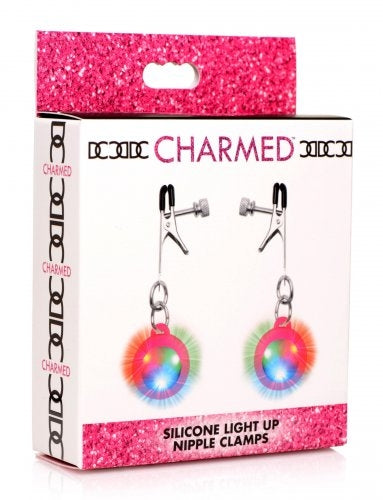 Charmed Silicone Light Up Nipple Clamps-BDSM-Charmed-XOXTOYS