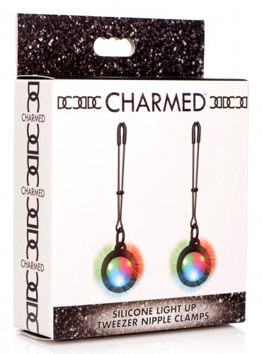 Charmed Silicone Light Up Tweezer Nipple Clamps-BDSM-Charmed-XOXTOYS