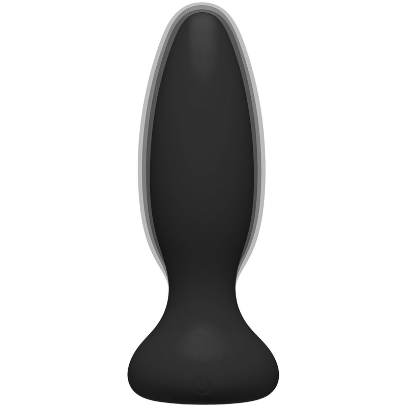 Doc Johnson A-Play Adventurous Vibrating Silicone Black Anal Plug with Remote - XOXTOYS