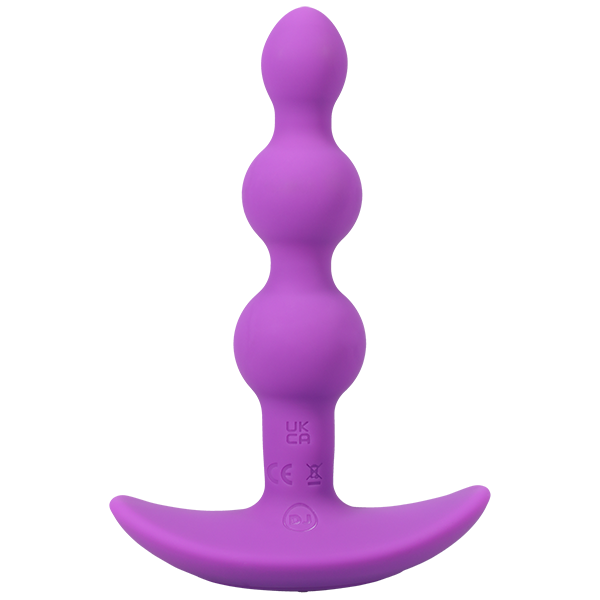Doc Johnson A-Play Beaded Vibe Rechargeable Anal Plug with Remote-Anal Toys-Doc Johnson-Purple-XOXTOYS