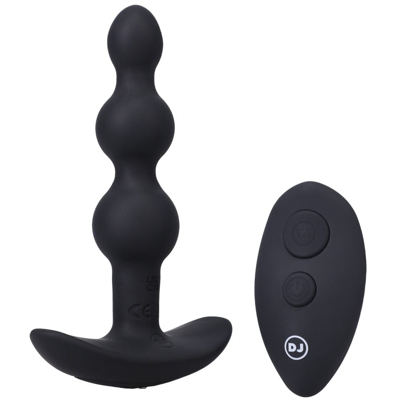 Doc Johnson A-Play Beaded Vibe Rechargeable Anal Plug with Remote - XOXTOYS