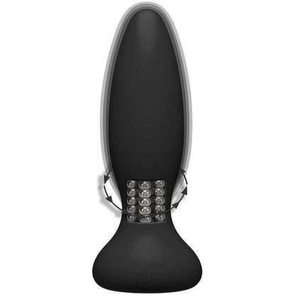 Doc Johnson A-Play Experienced Rimmer Silicone Black Anal Plug with Remote - XOXTOYS