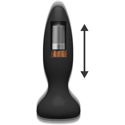 Doc Johnson A-Play Experienced Thrust Silicone Black Anal Plug with Remote - XOXTOYS