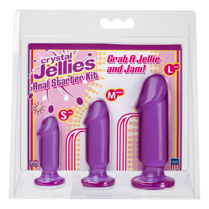 Doc Johnson Crystal Jellies Anal Starter Kit Purple - XOXTOYS