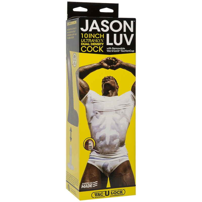 Doc Johnson Jason Luv 10” UltraSkyn Cock with Removable Vac-U-Lock Suction Cup-Dildos-Doc Johnson-XOXTOYS
