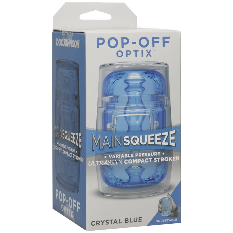 Doc Johnson Main Squeeze Pop-Off Crystal Blue - XOXTOYS