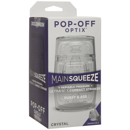 Doc Johnson Main Squeeze Pop-Off Crystal Pussy & Ass - XOXTOYS