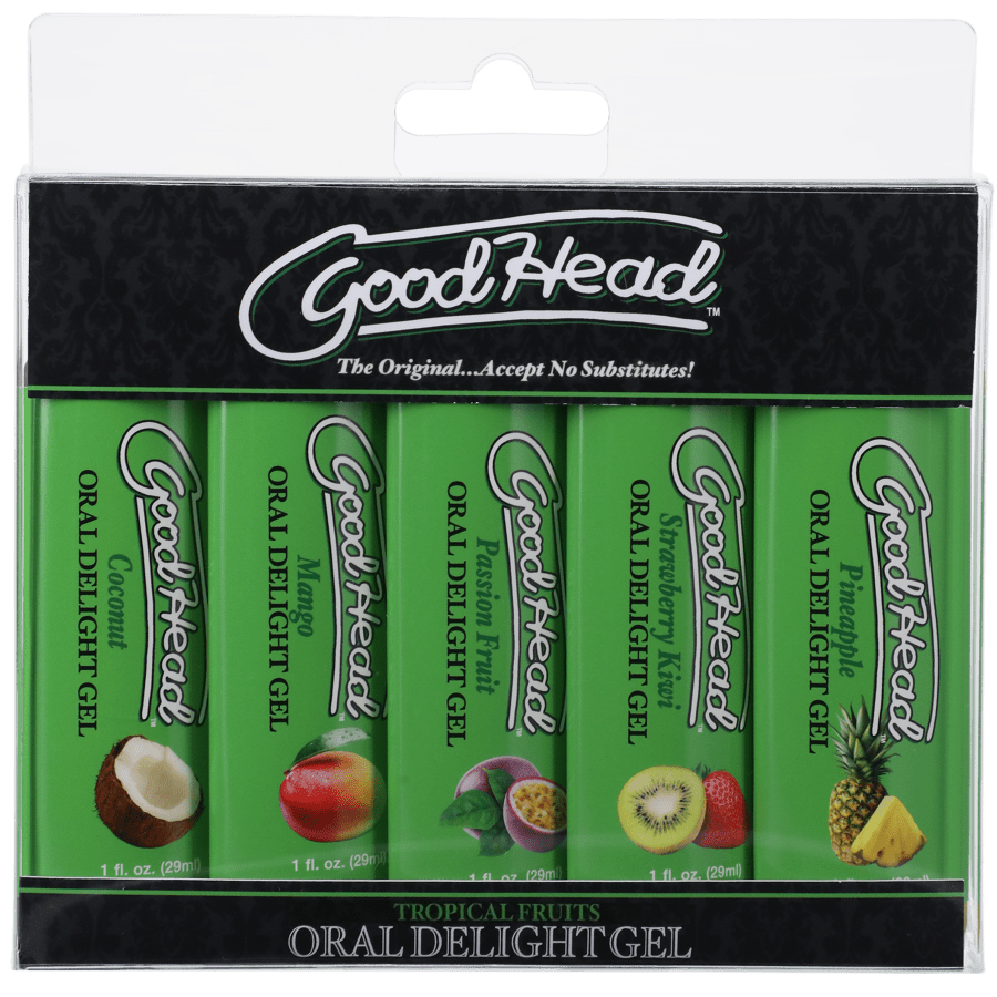 Doc Johnson Lubes & Lotions Doc Johnson Oral Delight Tropical Fruits 5 Pack