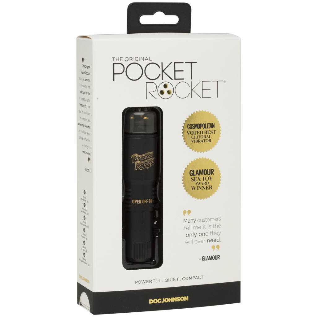 Doc Johnson Pocket Rocket Mini Vibrator-Vibrators-Doc Johnson-Black-XOXTOYS