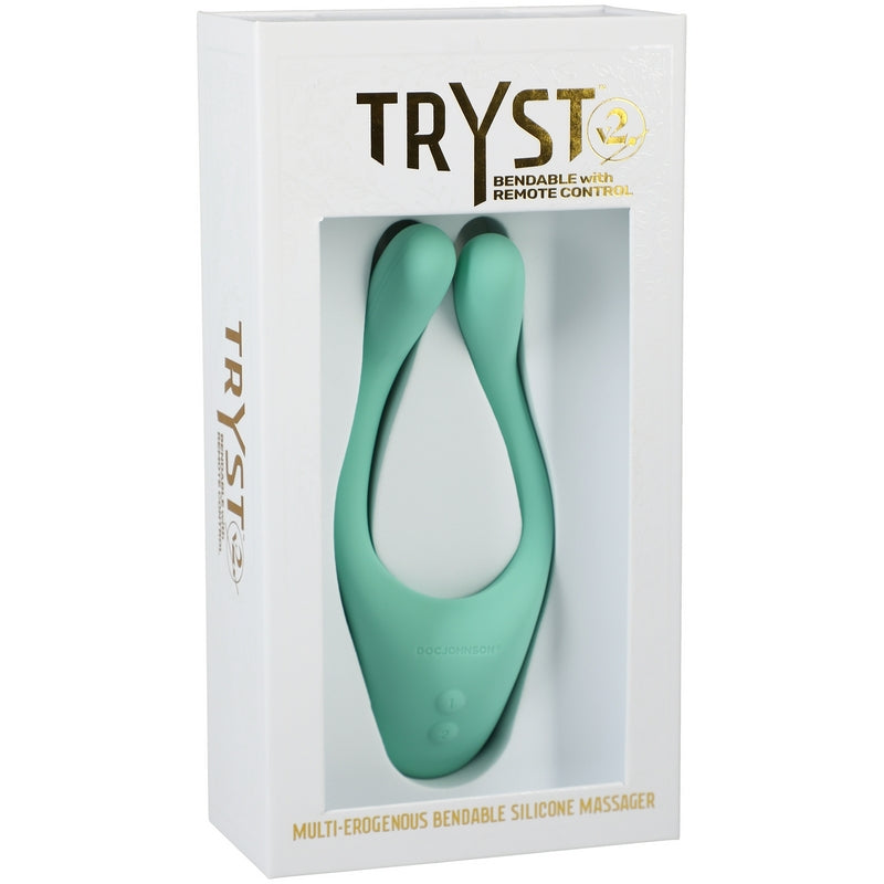 Doc Johnson Tryst V2 Bendable Multi Erogenous Zone Massager with Remote - XOXTOYS