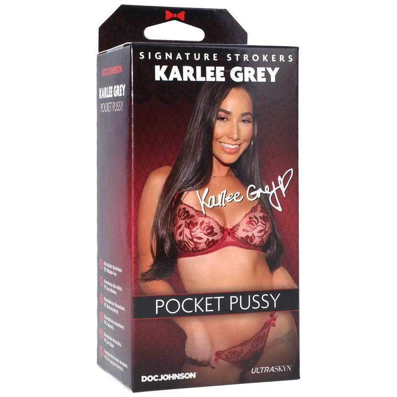 Doc Johnson UltraSkyn Karlee Grey Pocket Pussy - XOXTOYS
