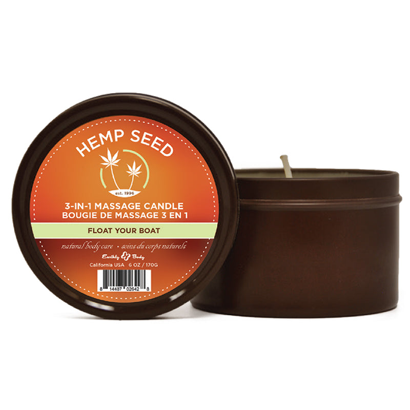 Earthly Body 3 in 1 Round Tin Massage Candle-Sensual Love-Earthly Body-Float Your Boat-XOXTOYS