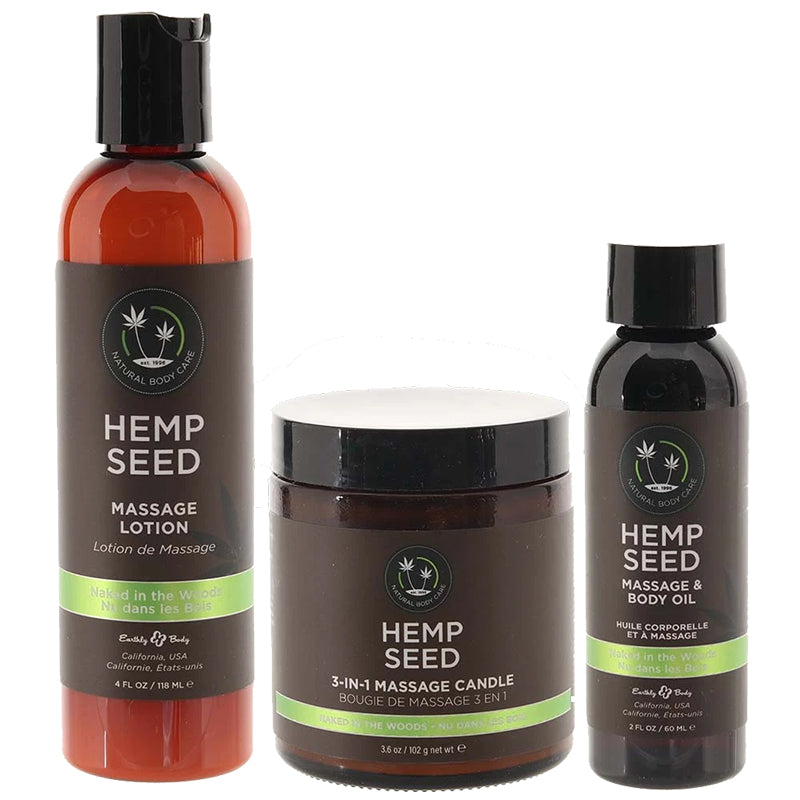 Earthly Body Hemp Seed Massage Gift Box Naked in the Woods-Massage Oil-Earthly Body-XOXTOYS