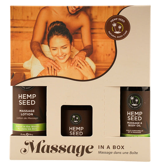 Earthly Body Hemp Seed Massage Gift Box Naked in the Woods - XOXTOYS