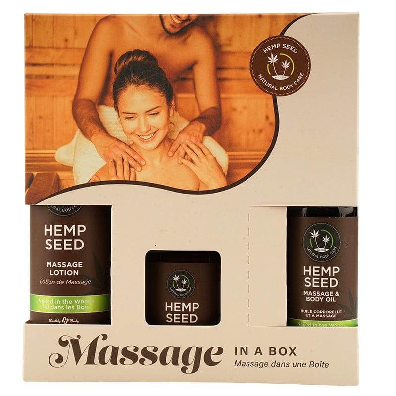 Earthly Body Massage Oil Earthly Body Hemp Seed Massage Gift Box Naked in the Woods