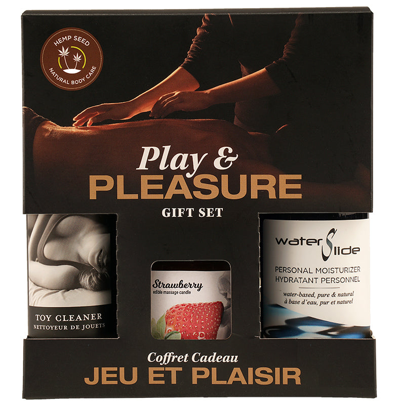Earthly Body Play & Pleasure Gift Set Strawberry Scent - XOXTOYS