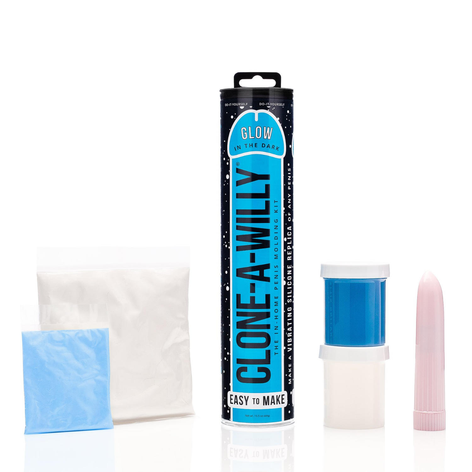 Empire Labs Vibrating Clone A Willy Glow In The Dark Blue - XOXTOYS