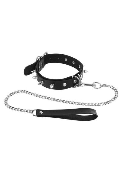 Fetish Tentation Choker with Metal Spikes and Rings - XOXTOYS