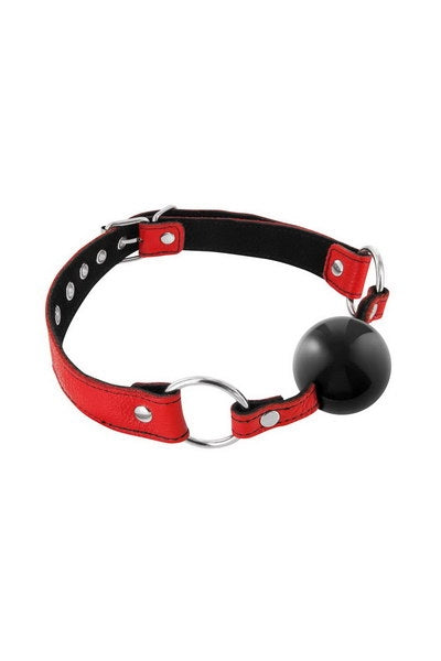 Fetish Tentation Premium Leather Gag with Silicone Ball