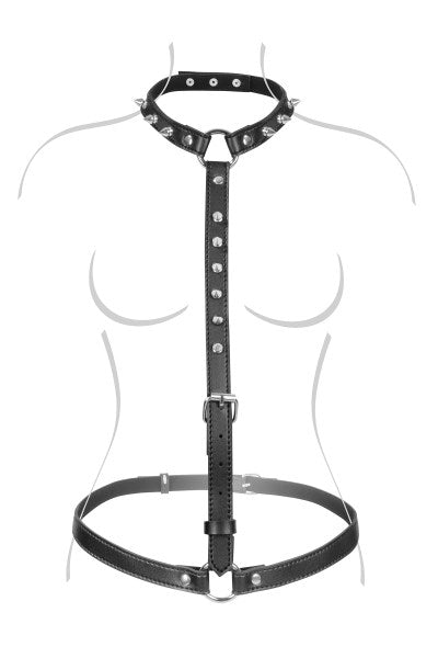 Fetish Tentation Spiked Bust Harness - XOXTOYS