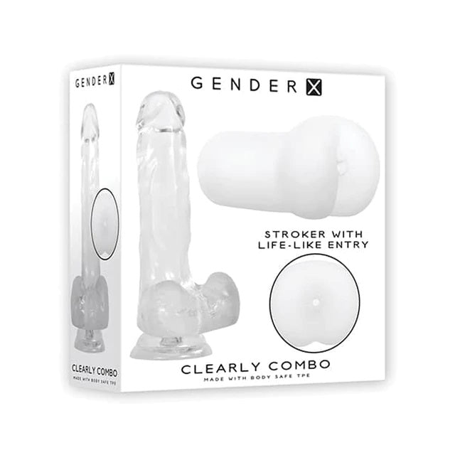Gender X Clearly Dildo & Stroker Set - XOXTOYS