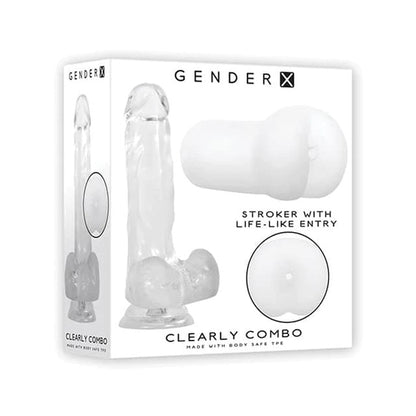 Gender X Clearly Dildo & Stroker Set - XOXTOYS