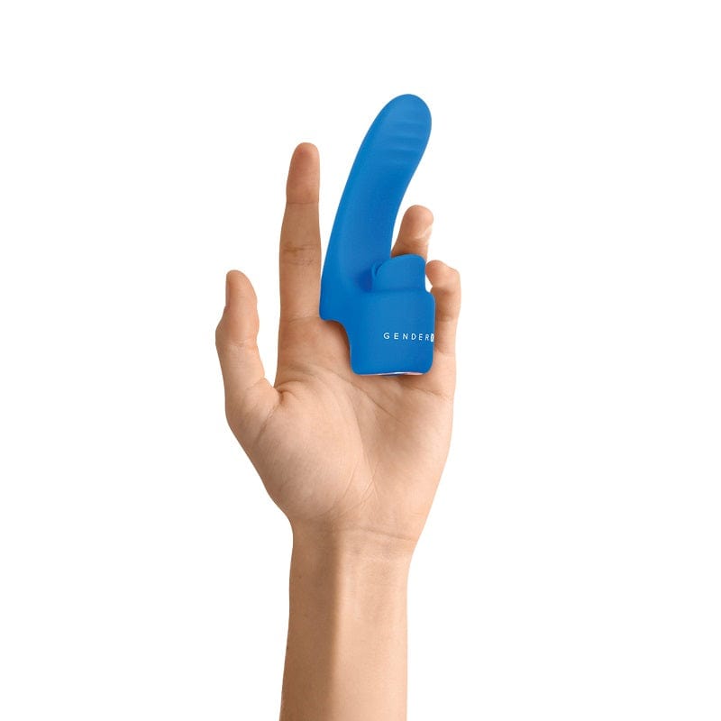 Gender X Flick It Finger Vibrator Blue