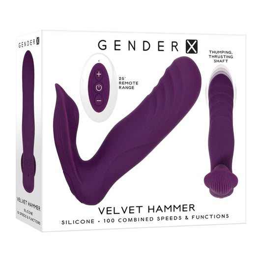Gender X Velvet Hammer Wearable Massager Purple - XOXTOYS