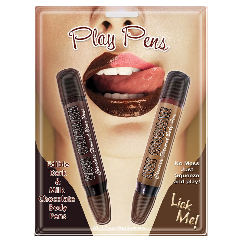 Hott Products Play Pens 2 Pack Dark & Milk Chocolate Pens - XOXTOYS