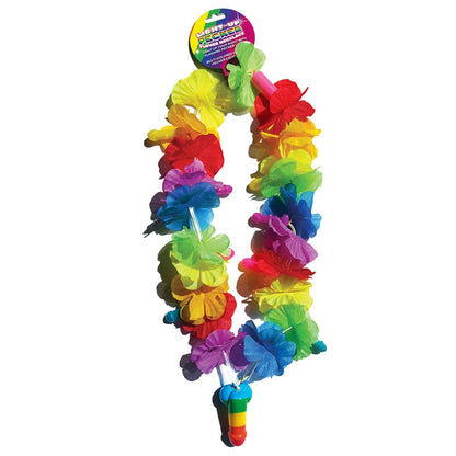 Hott Products Bachelorette Party Hott Products Rainbow Light Up Pecker Flower Necklace