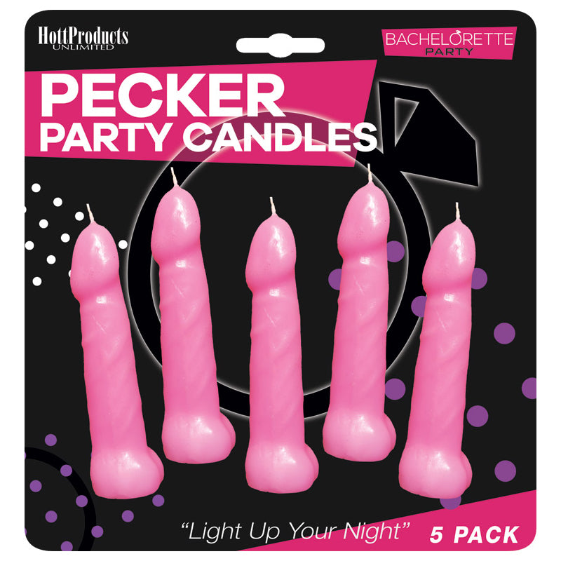 Hott Products Bachelorette Party Pink Pecker Candles - XOXTOYS