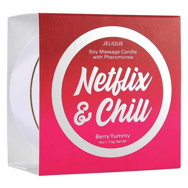 Jelique Netflix & Chill Berry Yummy Massage Candle - XOXTOYS