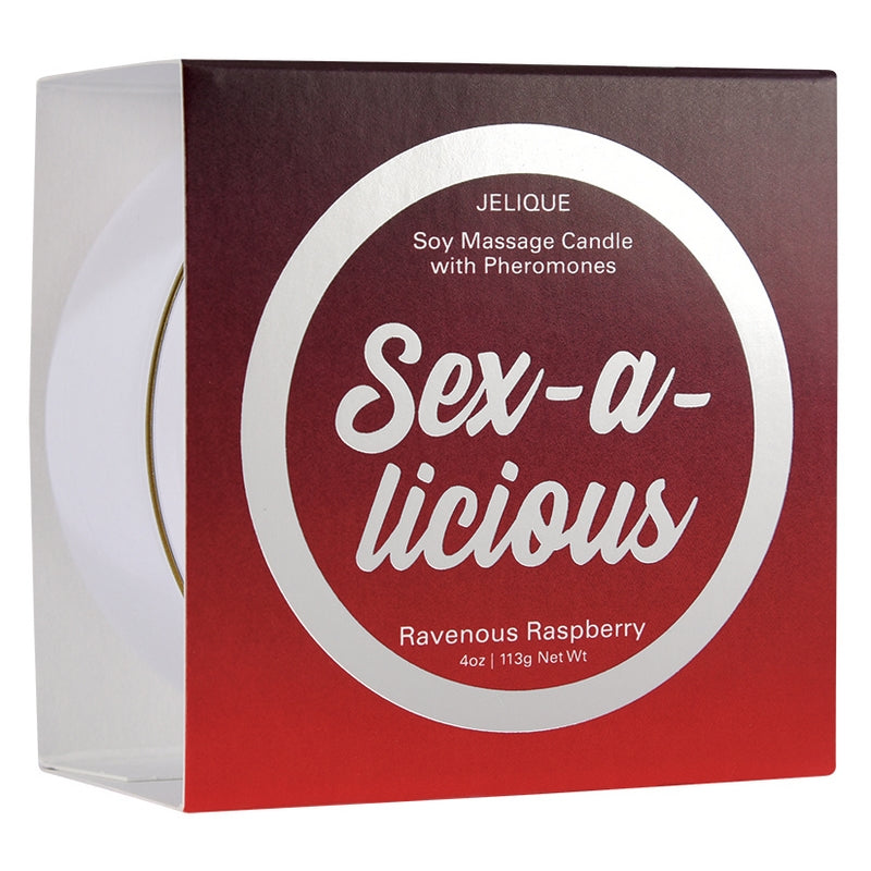 Jelique Sex-A-Licious Ravenous Raspberry  Massage Candle - XOXTOYS