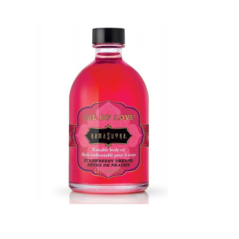 Kama Sutra Oil of Love Strawberry Dreams-Lubes & Lotions-Kama Sutra-3.4oz-XOXTOYS